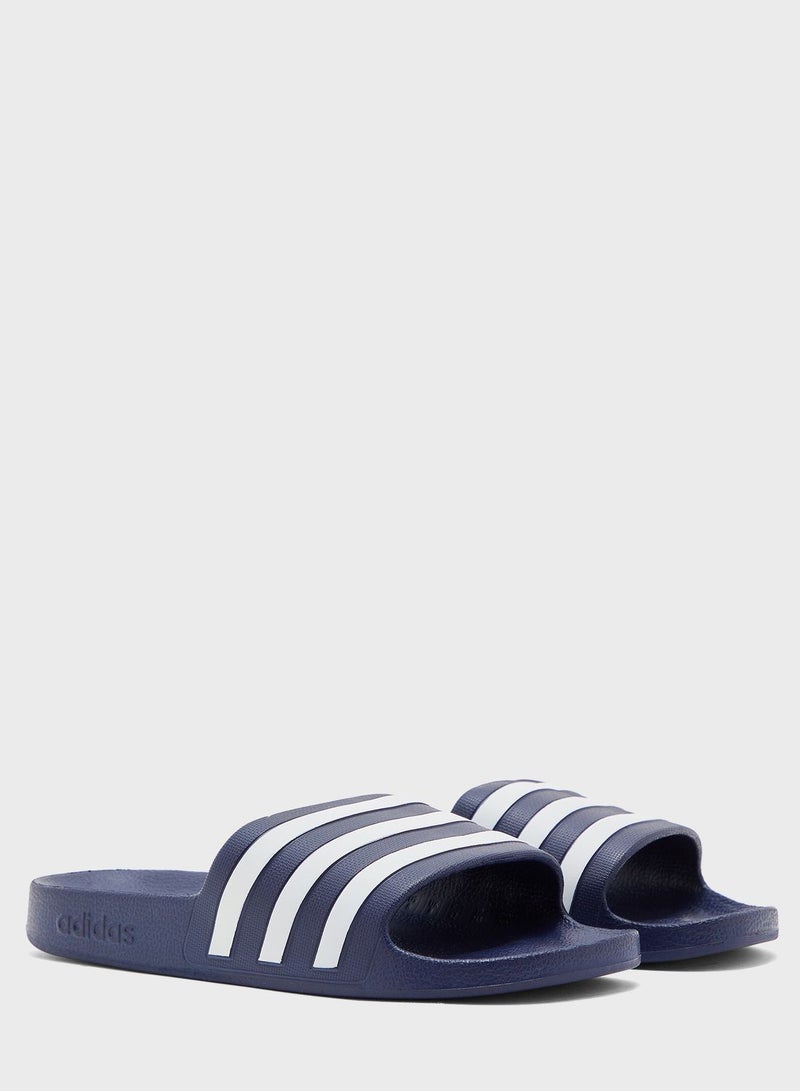 Adilette Aqua Slides Navy/White - v1588261776/N37689297V_4