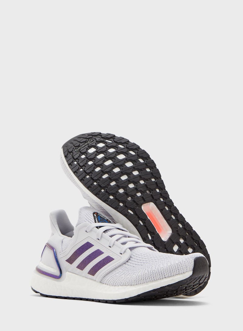 Adidas - Space Race Ultraboost 20 Running Shoes Grey/Purple - Image 1