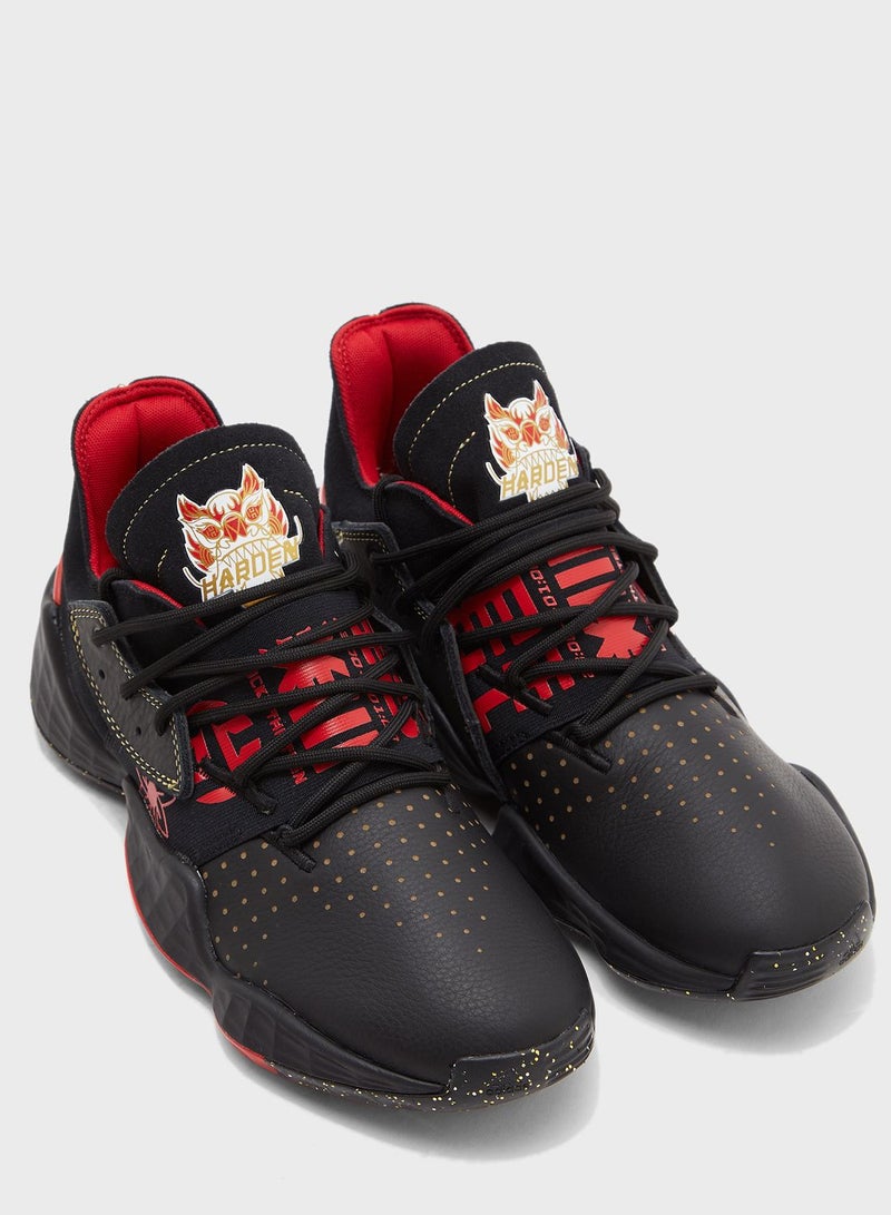 Adidas - Harden Vol. 4 Basketball Shoes Black/Red - Image 1