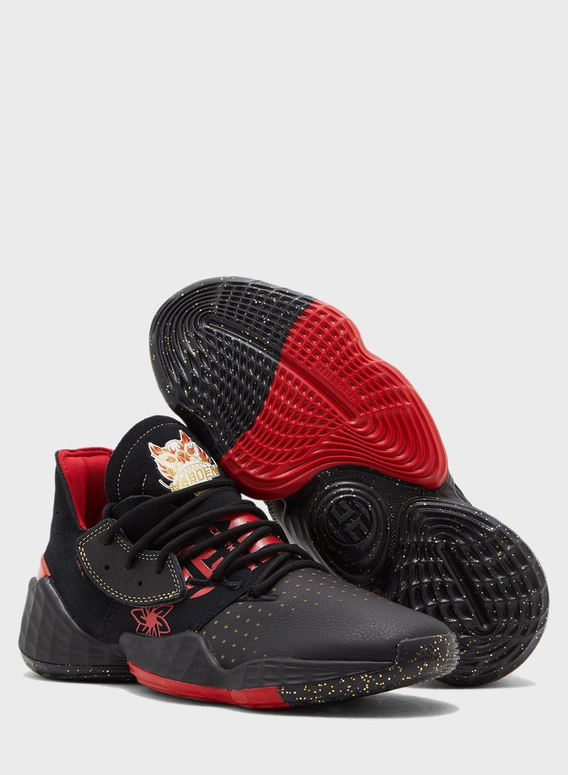 Adidas - Harden Vol. 4 Basketball Shoes Black/Red - Image 1