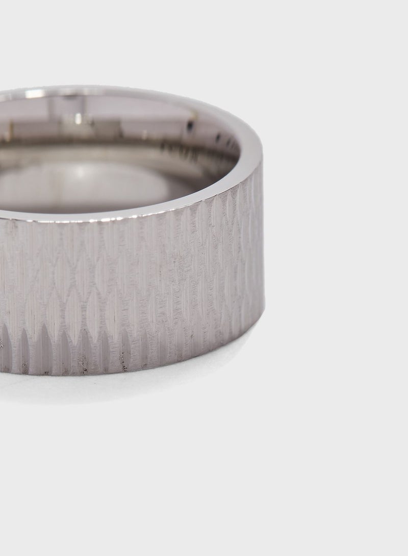 Icon Brand - Indent Detail Band Ring - Image 1
