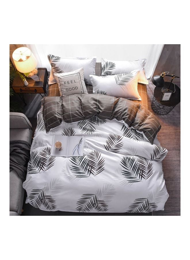 بيوينتي طقم غطاء لحاف جاكارد مكون من 3 قطع بوليستر أبيض/ أسود - Image 1