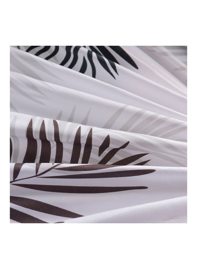 بيوينتي طقم غطاء لحاف جاكارد مكون من 3 قطع بوليستر أبيض/ أسود - Image 5