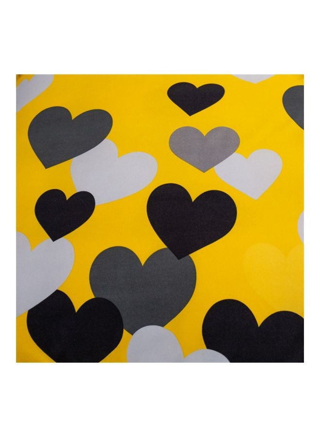 بيوينتي طقم غطاء لحاف من قماش الجاكارد، 4 قطع بوليستر أصفر/أسود/رمادي - Image 4