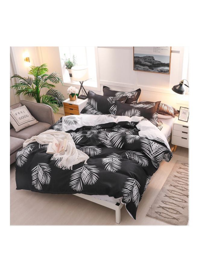 Beauenty 4-Piece European Style Printed Duvet Cover Set Polyester Black/White - Image 1