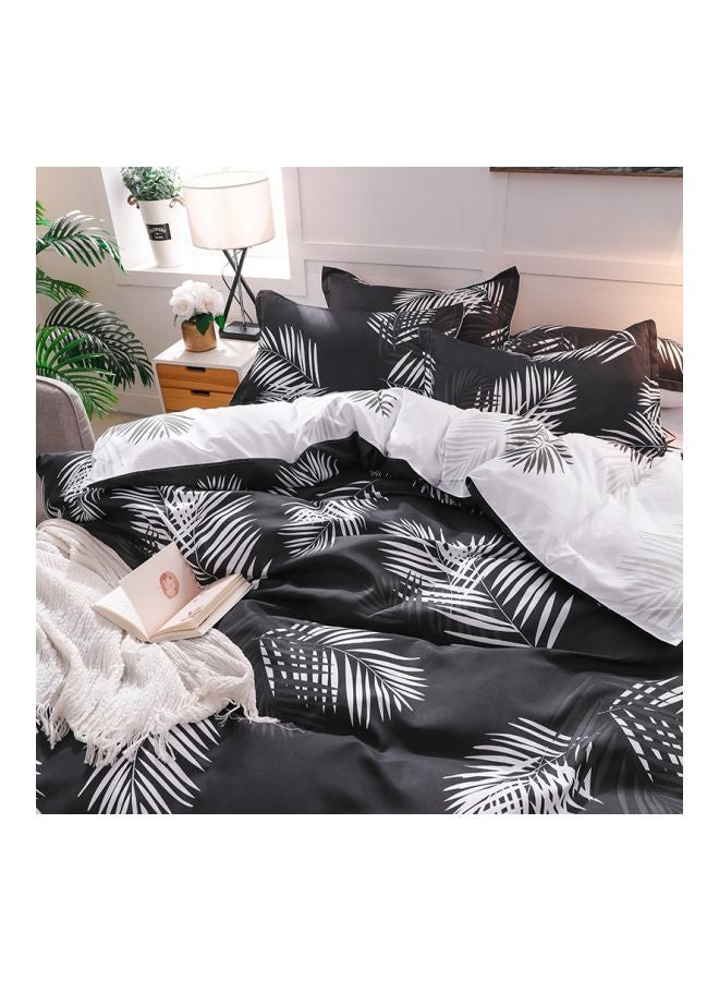 Beauenty 4-Piece European Style Printed Duvet Cover Set Polyester Black/White - Image 2
