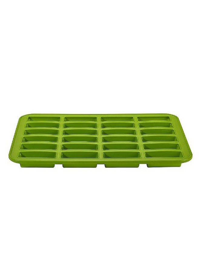 Lakeland - Rectangle Mini Loaf Mould Green 32.5 x 2.5cm - Image 1