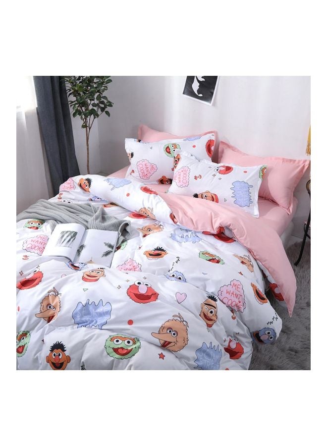 بيوينتي مجموعة غطاء لحاف مطبوع مع كيس وسادة وملاءة مطاطية، 3 قطع بوليستر متعدد الألوان - Image 2