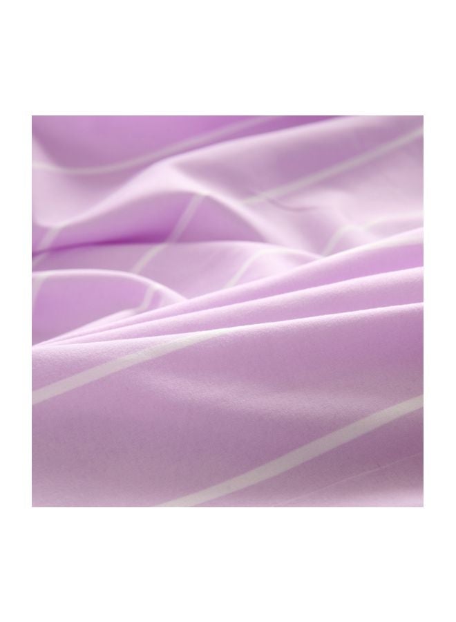 بيوينتي طقم غطاء لحاف مطبّع مكون من 3 قطع بوليستر بنفسجي/أبيض - Image 4