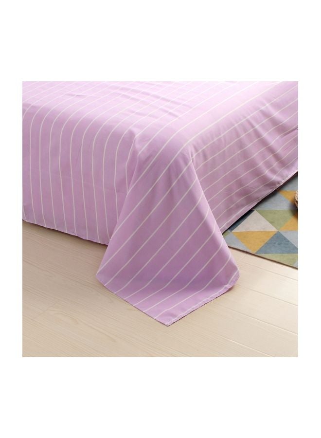 بيوينتي طقم غطاء لحاف مطبّع مكون من 4 قطع بوليستر بنفسجي/أبيض - Image 2