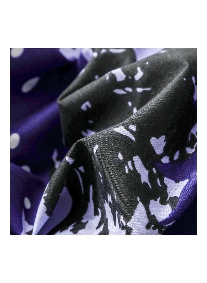 Beauenty 4-Piece Printed Duvet Cover Set Polyester Blue/Black - Image 5