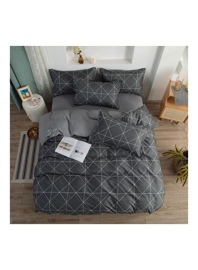 Beauenty 4-Piece Printed Duvet Cover Set Combination Black/White - Image 1