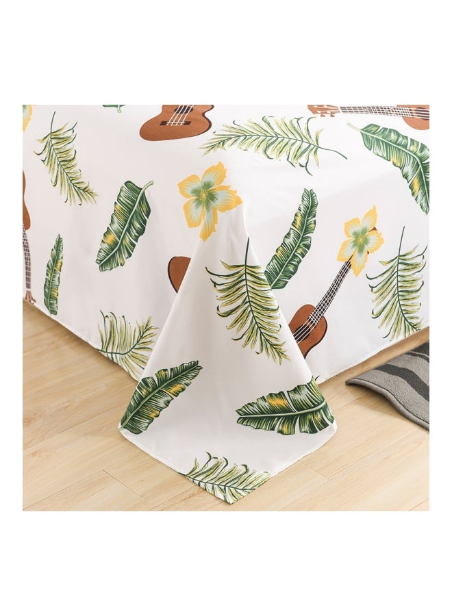 بيوينتي طقم غطاء لحاف مطبّع مكون من 4 قطع أخضر/أبيض/ بني - Image 4