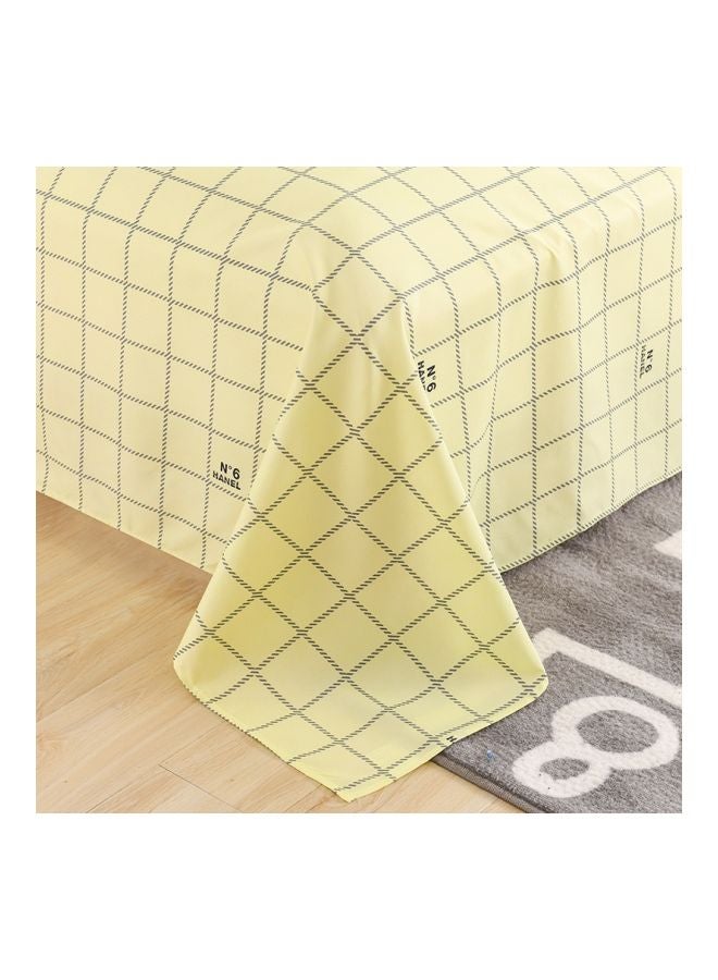 Beauenty 3-Piece Printed Duvet Cover Set Polyester Grey/Yellow/White - Image 5
