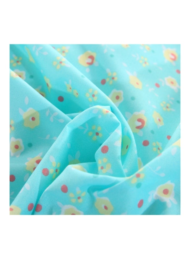 Beauenty 4-Piece European Style Printed Duvet Cover Set Polyester Blue/Pink/White - Image 3