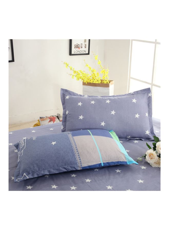 Beauenty 4-Piece Printed Duvet Cover Set Combination Blue/Green/White - Image 2