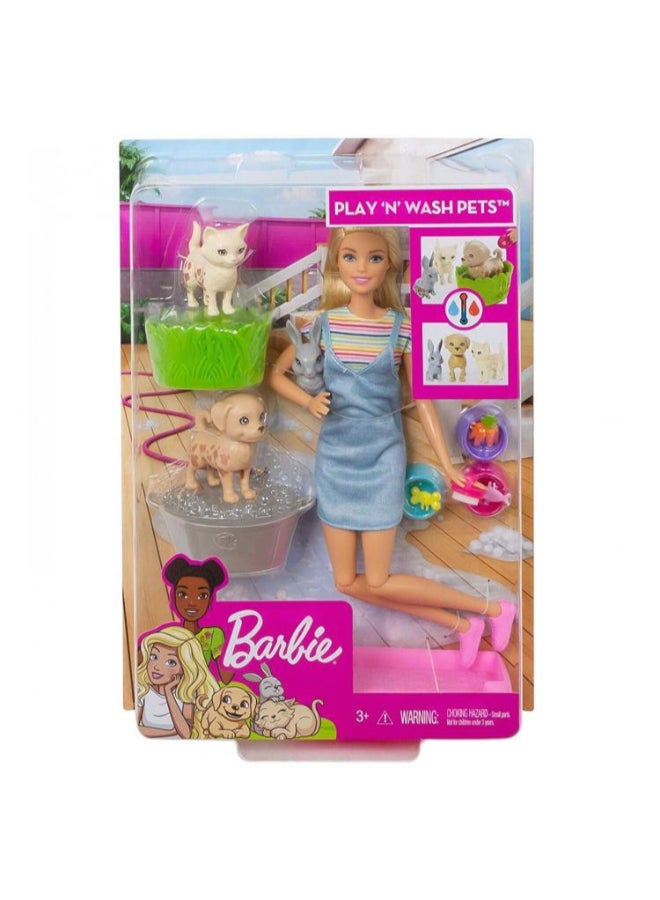 ماتيل جيمز طقم دمية باربي بلي إن وش بيتس - Image 2