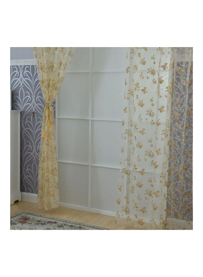 ANSELF 2-Piece Elegant Voile Drape Curtain Multicolour 100x200cm - Image 5