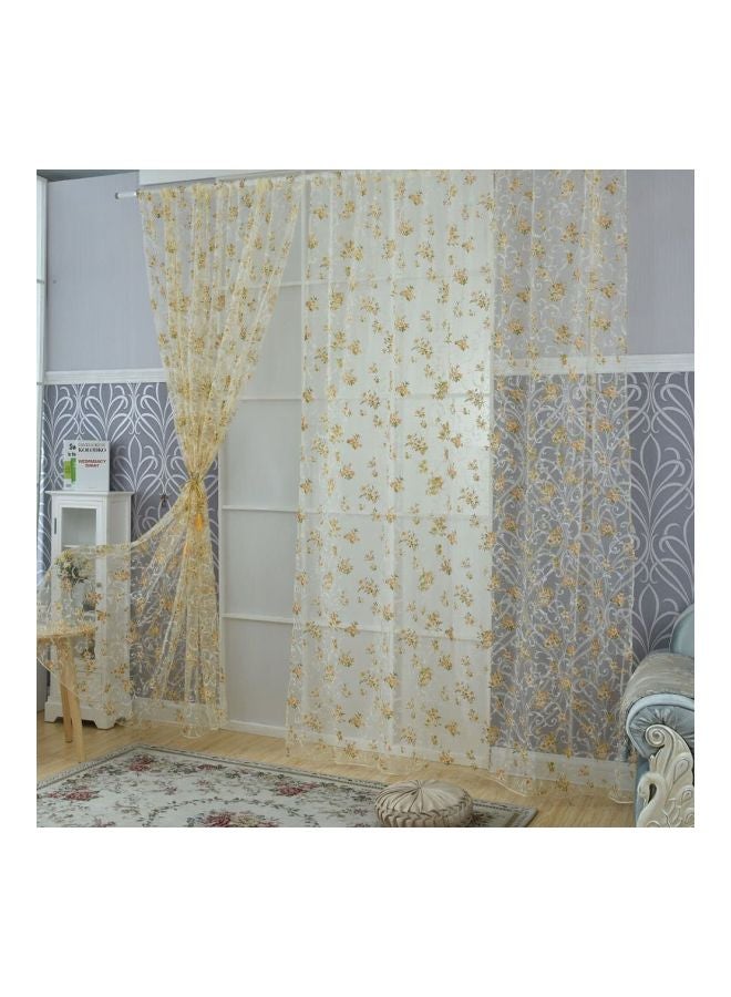 ANSELF 2-Piece Elegant Voile Drape Curtain Multicolour 100x200cm - Image 1