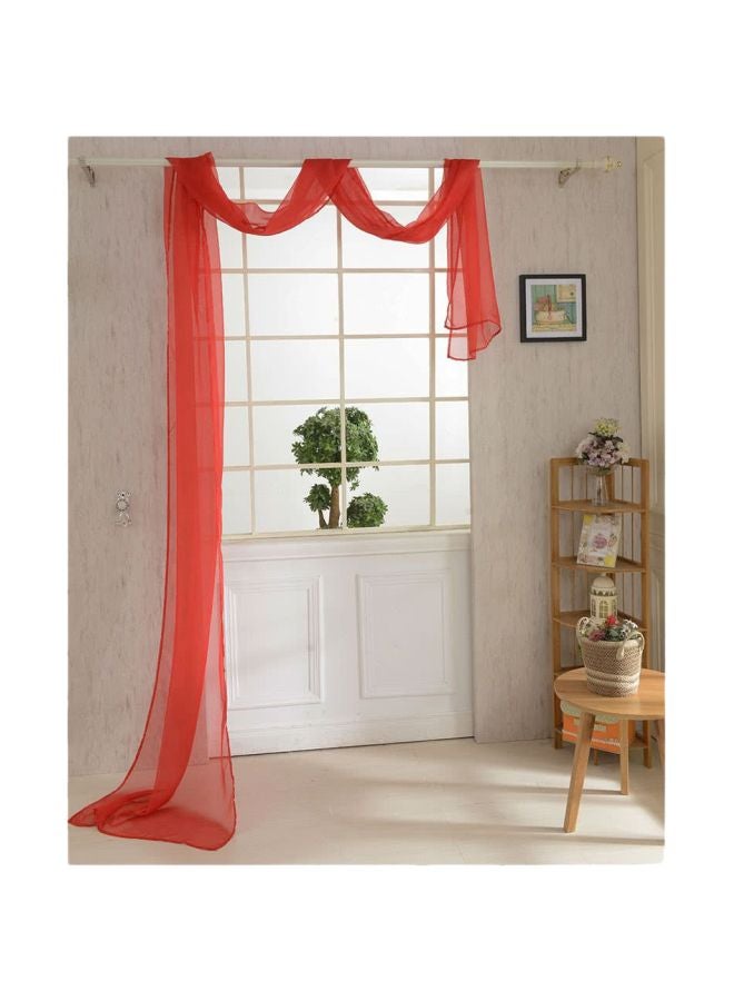 Generic - Polyester Window Curtain Red 82x550cm - Image 1