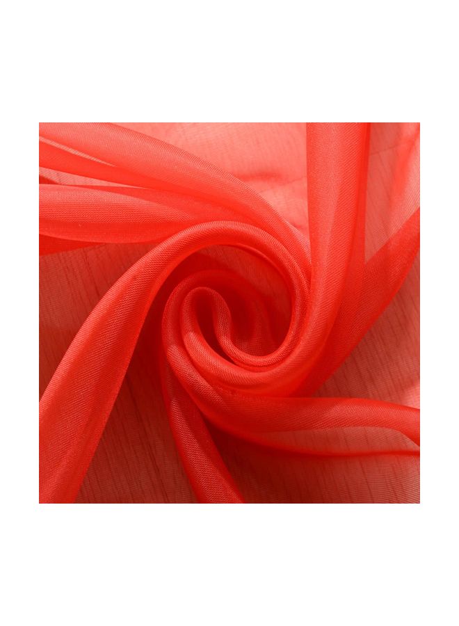 Generic - Polyester Window Curtain Red 82x550cm - Image 1
