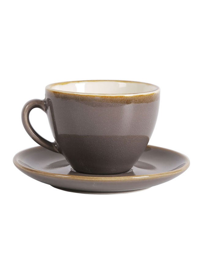 شاربدو فنجان قهوة مع صحن بني - Image 1