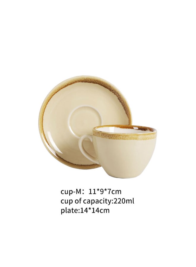 Sharpdo kiln Coffee Cup And Saucer Beige  - Image 2