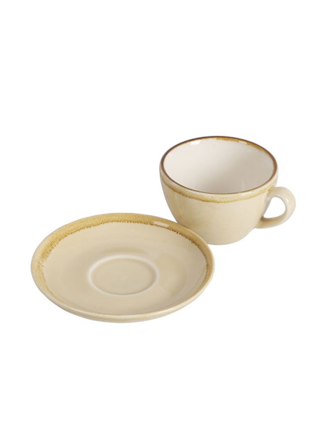 Sharpdo kiln Coffee Cup And Saucer Beige  - Image 3