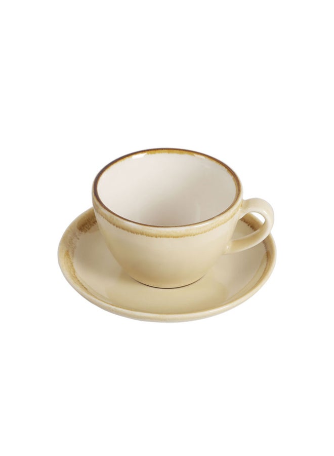 Sharpdo kiln Coffee Cup And Saucer Beige  - Image 4