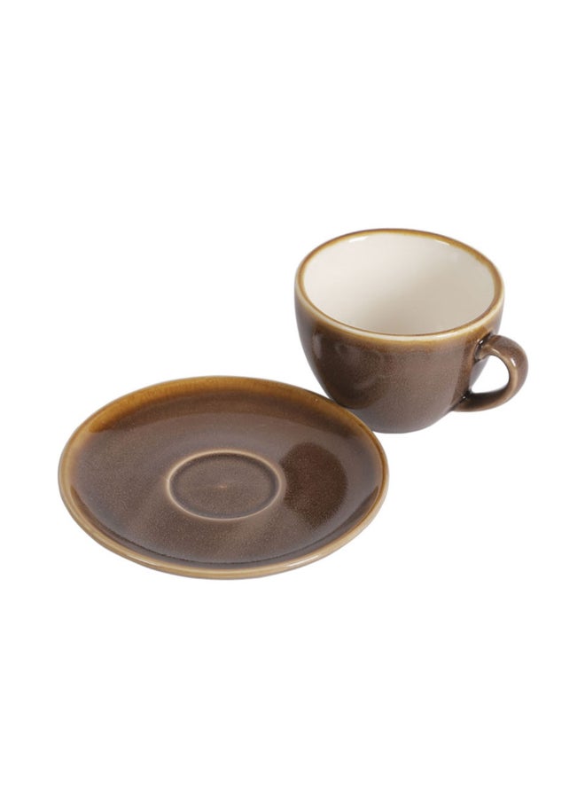 Sharpdo kiln Coffee Cup And Saucer Brown - Image 3