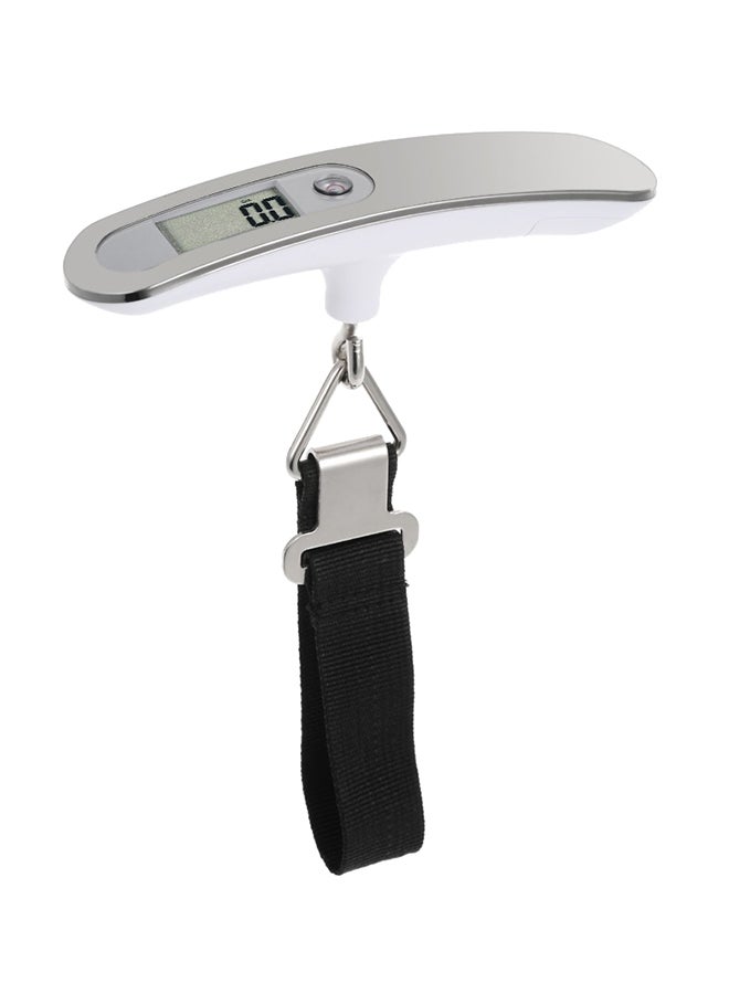 Digital Luggage Weighing Scale Silver/White - Image 1