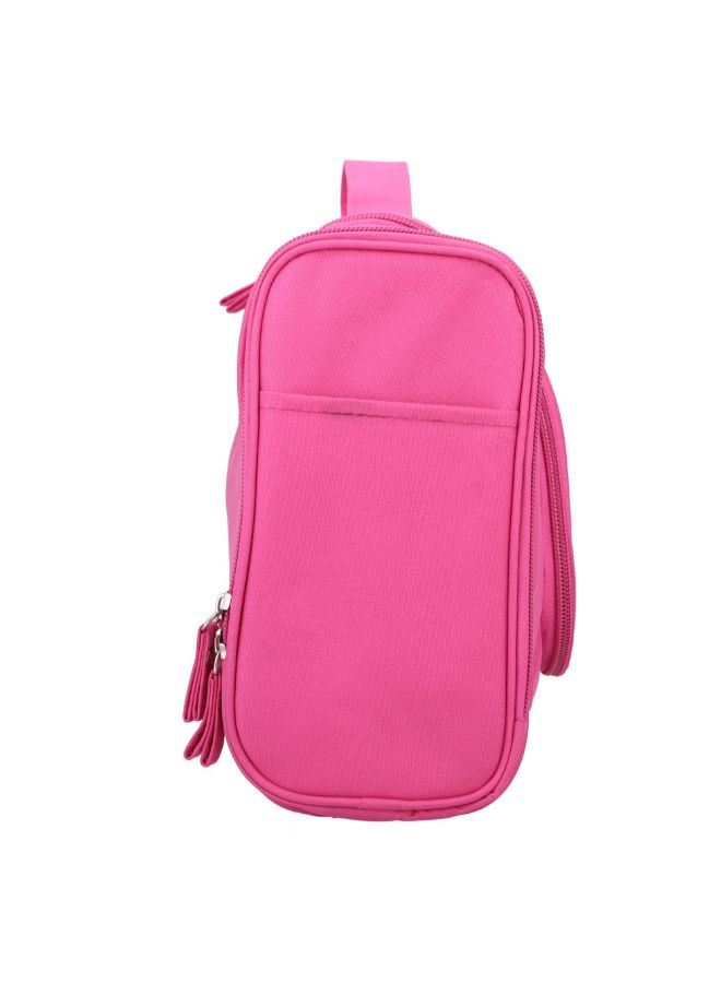 Water Resistance Multifunction Travel Toiletry Cosmetic Bag Pink - Image 3