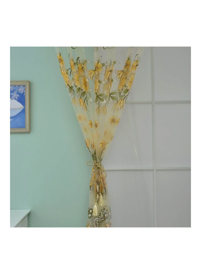 آنسيلف مجموعة ستارة منسدلة أنيقة من الفوال من قطعتين متعدد الألوان 100x200سم - Image 4