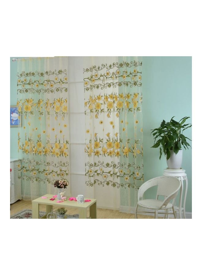 آنسيلف مجموعة ستارة منسدلة أنيقة من الفوال من قطعتين متعدد الألوان 100x200سم - Image 1