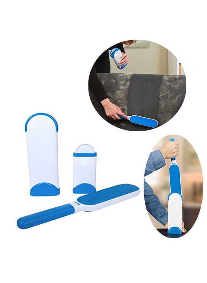 فرشاة تنظيف شعر محمولة لإزالة الوبر وفراء الحيوانات الأليفة أزرق/ أبيض 27Ø³Ù†ØªÙŠÙ…ØªØ± - Image 2