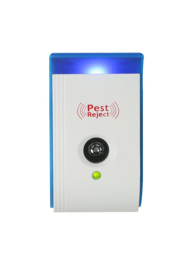 2-Piece Ultrasonic Pest Repeller With Night Light White/Blue 14centimeter - Image 3