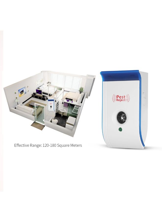 6-Piece Ultrasonic Pest Repeller With Night Light White/Blue 17.5centimeter - Image 2