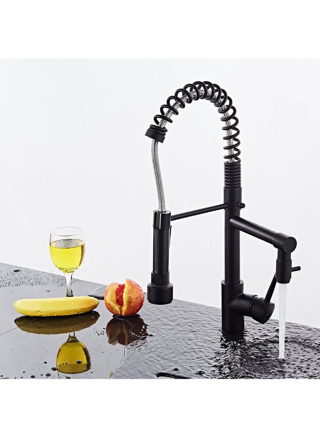homgeek Swivel Two Spouts Pull Out Sprayer Silver/Black 65cm  - Image 2
