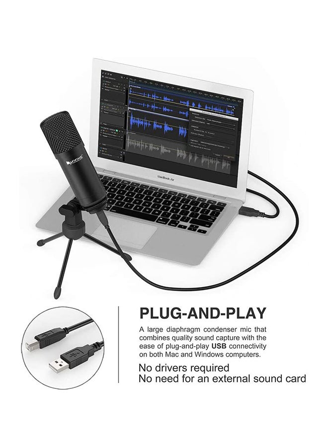 FIFINE K730 USB Condenser Microphone for Windows PC, Laptop, MAC, PS4 with Cardioid Pattern For Voice Recording, Podcast, Video Conference, YouTube Videos K730 Black  - Image 5