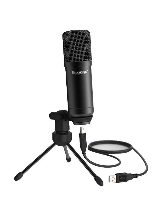 FIFINE K730 USB Condenser Microphone for Windows PC, Laptop, MAC, PS4 with Cardioid Pattern For Voice Recording, Podcast, Video Conference, YouTube Videos K730 Black  - Image 1
