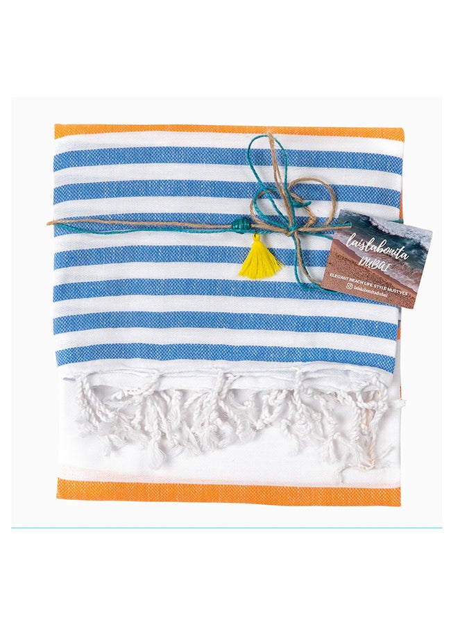 LAISLABONITA Turkish Cotton Pestemal Beach Towel Multicolour 180 x 90cm  - Image 1
