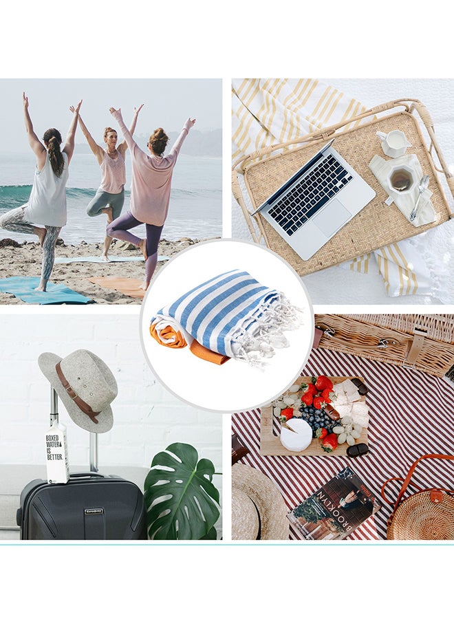 LAISLABONITA Turkish Cotton Pestemal Beach Towel Multicolour 180 x 90cm  - Image 3