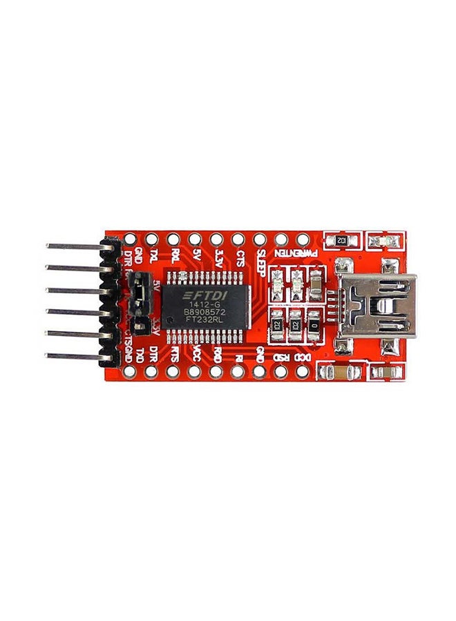 Generic FTDI USB To TTL FT232RL USB Adapter Board For Arduino Red  - Image 1