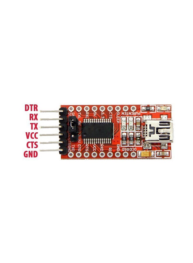 Generic FTDI USB To TTL FT232RL USB Adapter Board For Arduino Red  - Image 3