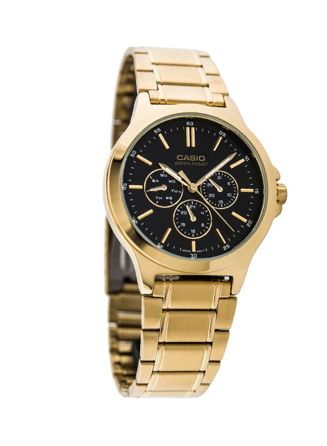 CASIO Men's Stainless Steel Chronograph Watch MTP-V300G-1ADF - 42 mm - Gold - Image 2