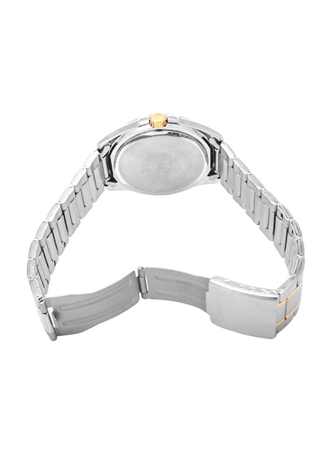 كاسيو ساعة يد بعقارب وسوار من الإستانلس ستيل طراز MTP-1308SG-7A - قياس 44 مم - فضي/ذهبي للرجال - Image 2