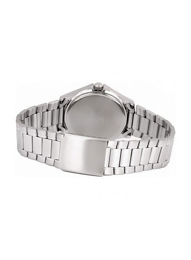 كاسيو ساعة يد بعقارب وسوار من الإستانلس ستيل طراز MT/ 1183A-2A - قياس 37 مم - لون فضي للرجال - Image 2