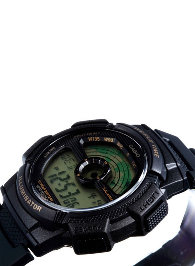 كاسيو ساعة يد رقمية بسوار من الراتينج طراز AE-1100W-1BVEF للرجال - Image 2