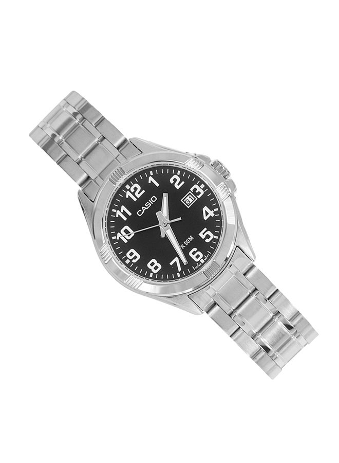 كاسيو ساعة يد بعقارب وسوار من الإستانلس ستيل طراز LTP-1308D-1AVDF - 31 مم - فضي للنساء - Image 2