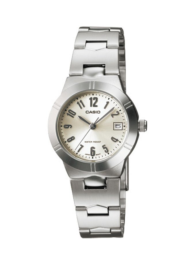 كاسيو ساعة يد بعقارب طراز LTP-1241D-7A2 - قياس 33 مم - لون فضي للنساء - Image 1